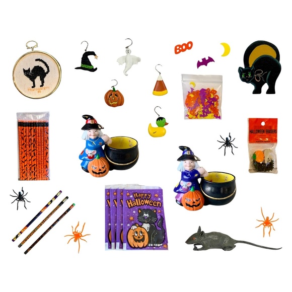 Vintage Halloween Decor Variety Mix Lot, (57 Pieces), Collectibles - (1980's) - Picture 1 of 10
